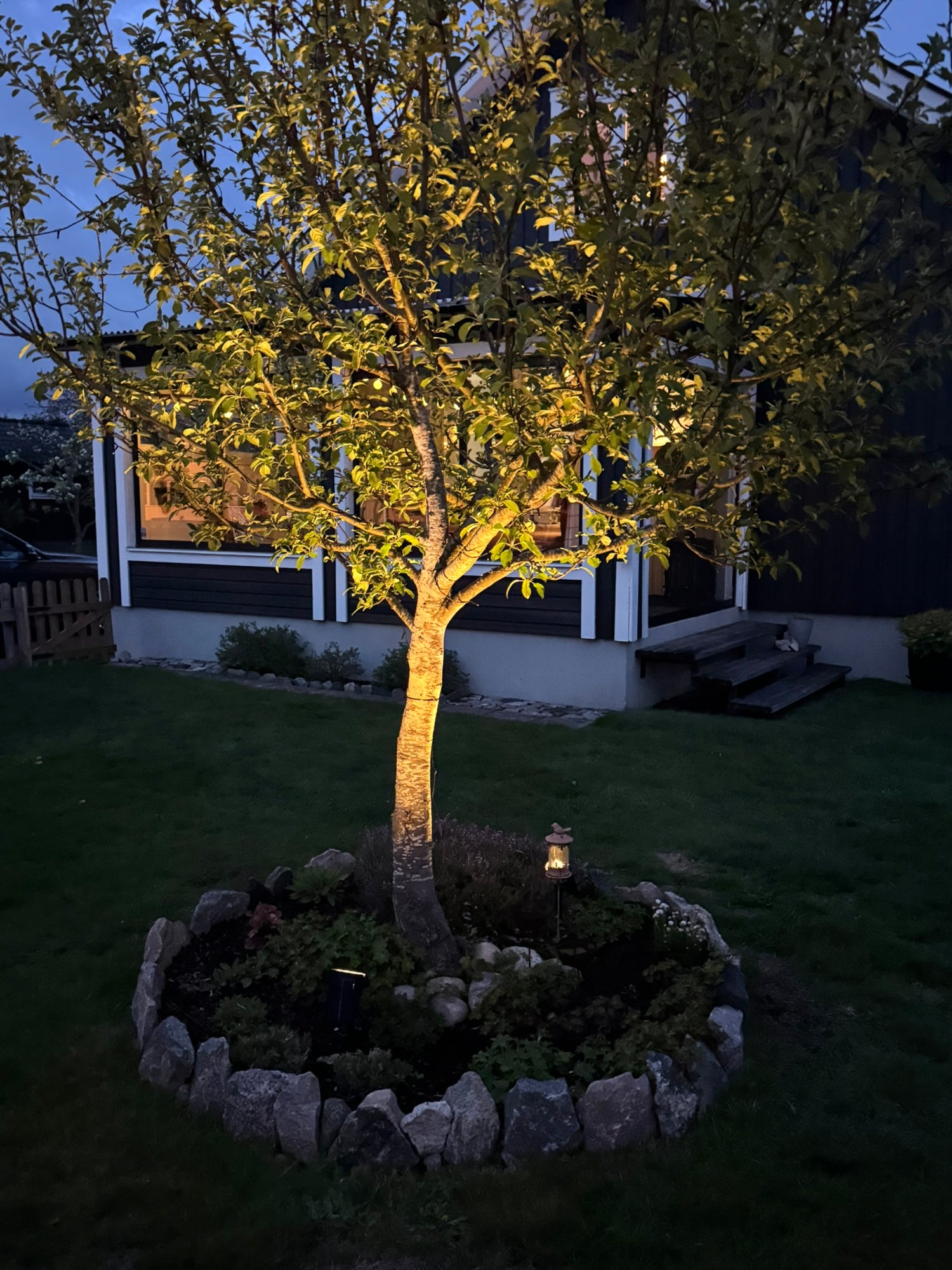 Terra tuinlamp op zonne-energie in de tuin